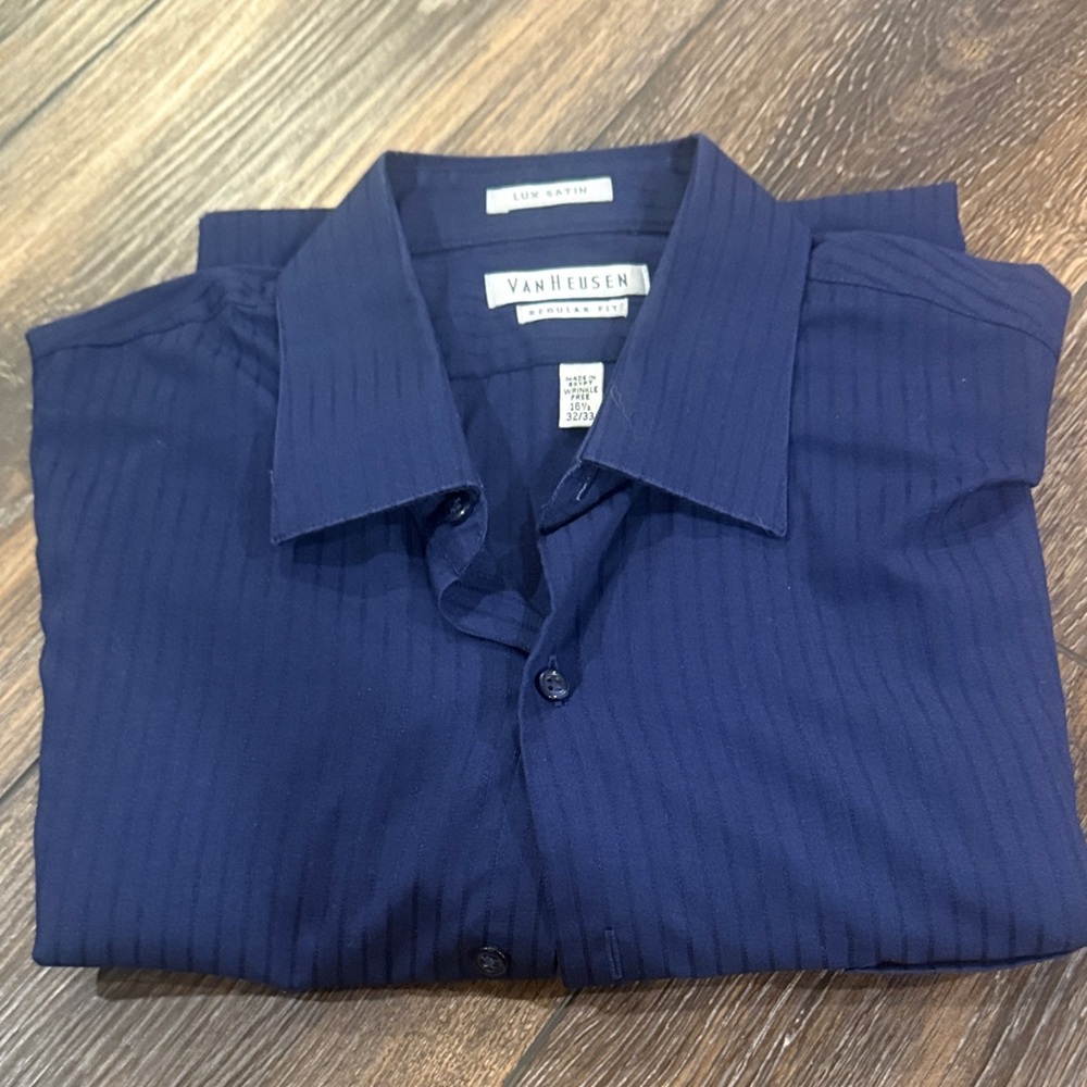 Van Heusen Men's Dark Blue Dress Shirt